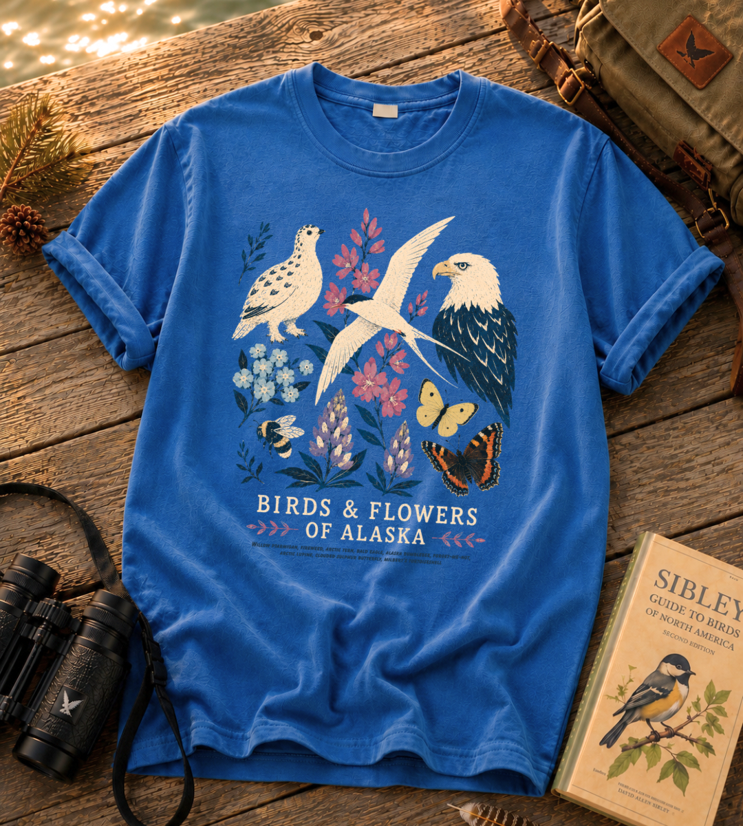 Birds & Flowers of Alaska T Shirt