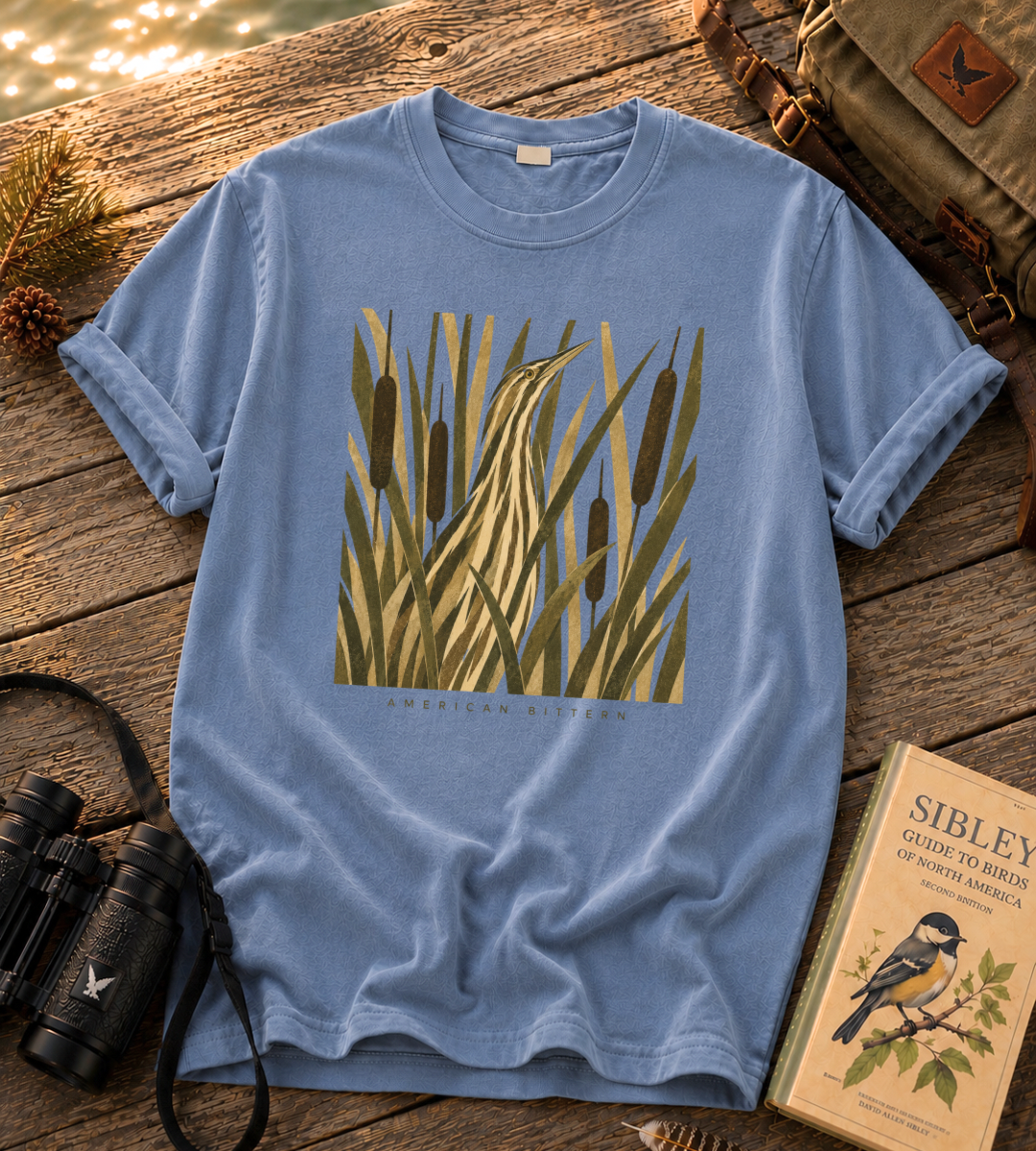 Camouflage American Bittern T Shirt