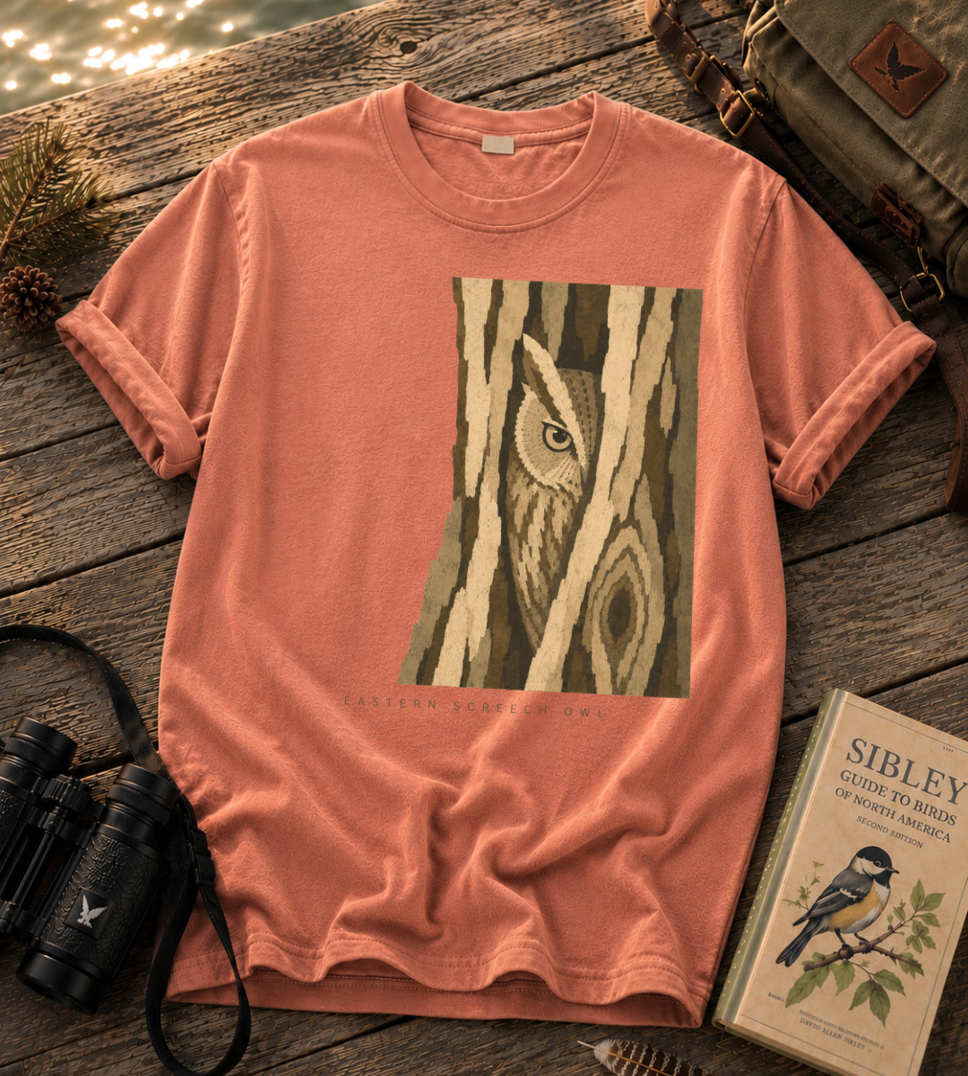 Camouflage Eastern Screech Owl T Shirt