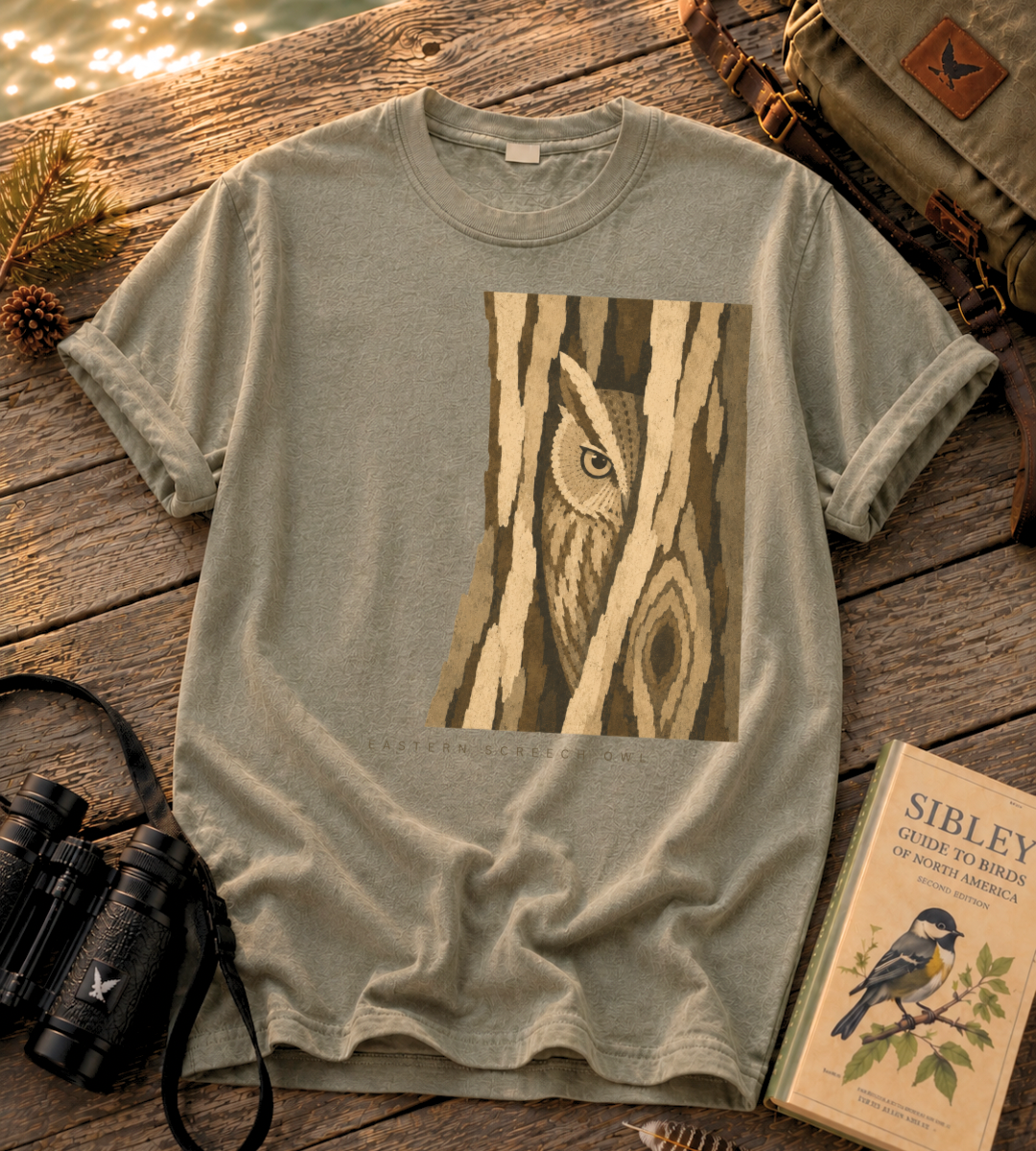 Camouflage Eastern Screech Owl T Shirt