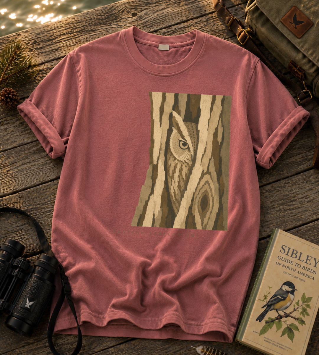 Camouflage Eastern Screech Owl T Shirt