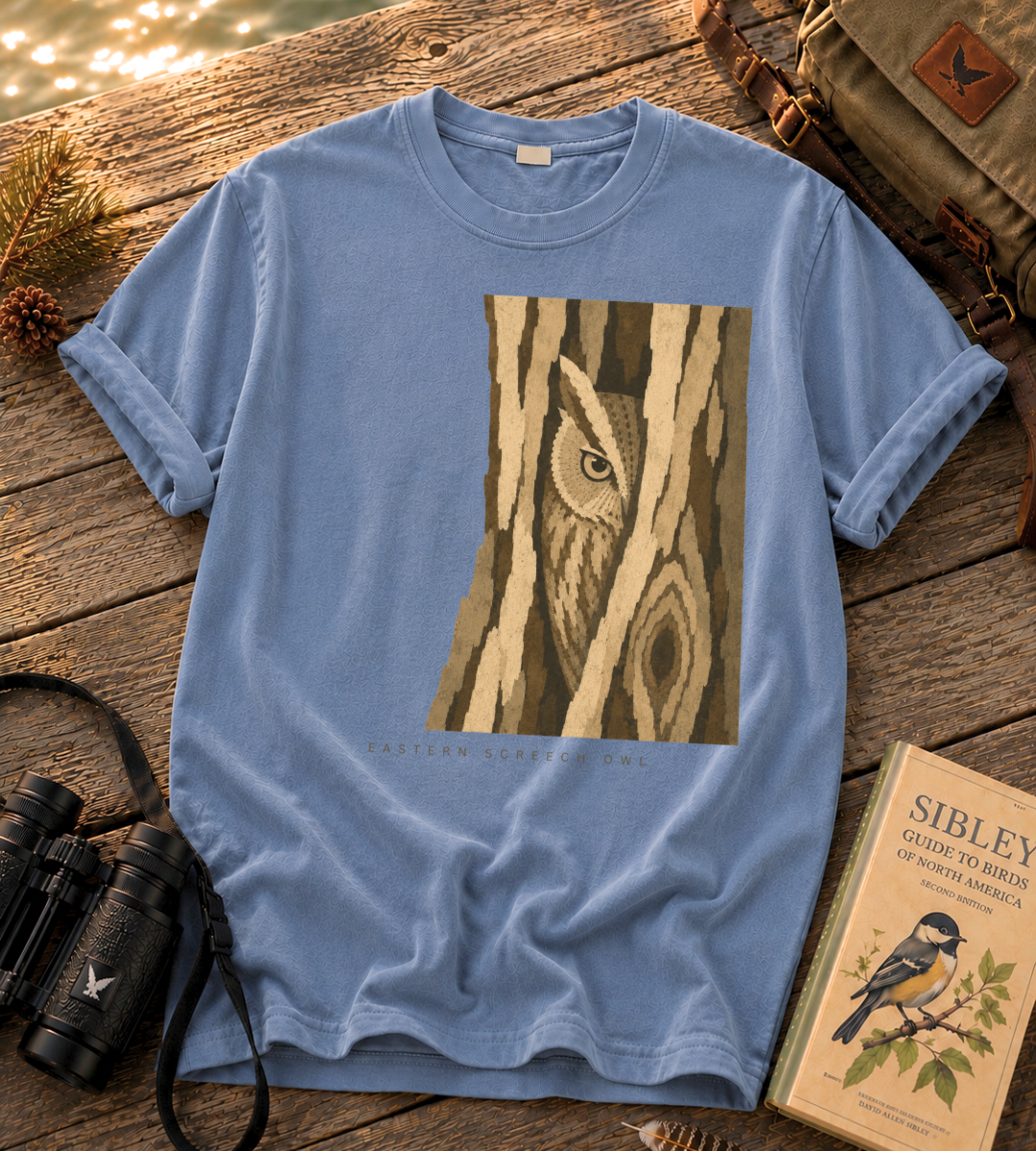 Camouflage Eastern Screech Owl T Shirt