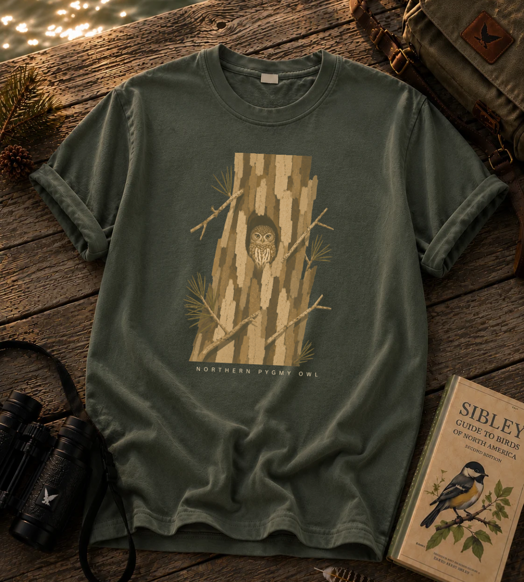 Camouflage Northern Pygmy Owl T Shirt