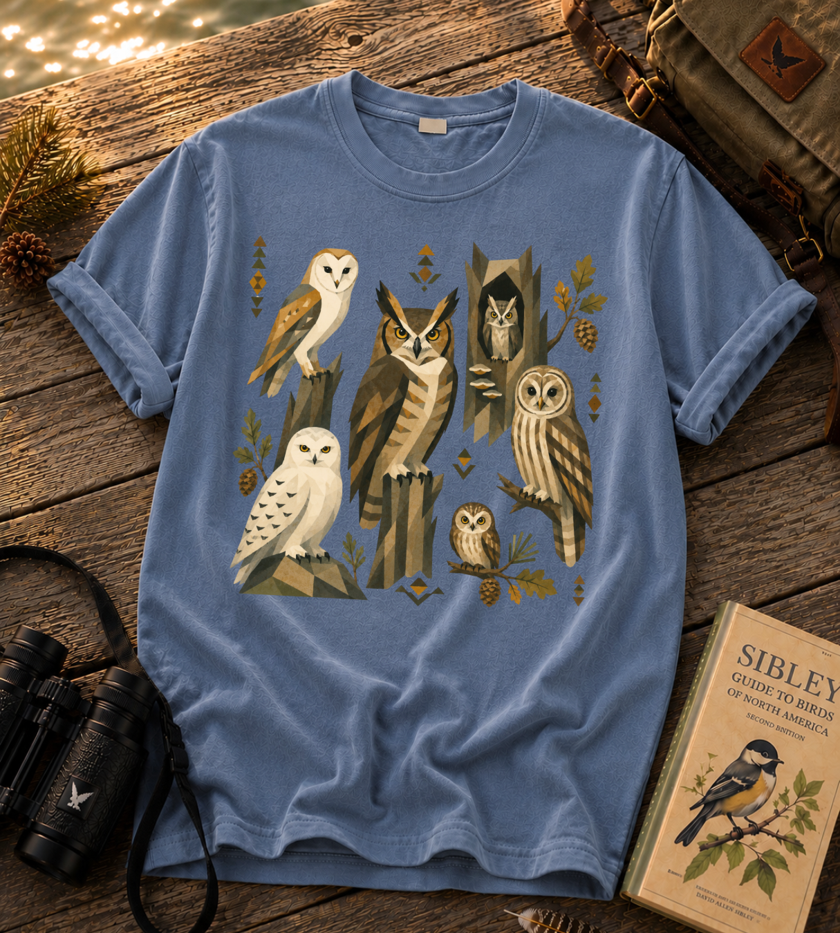 Folk Art Owls T Shirt