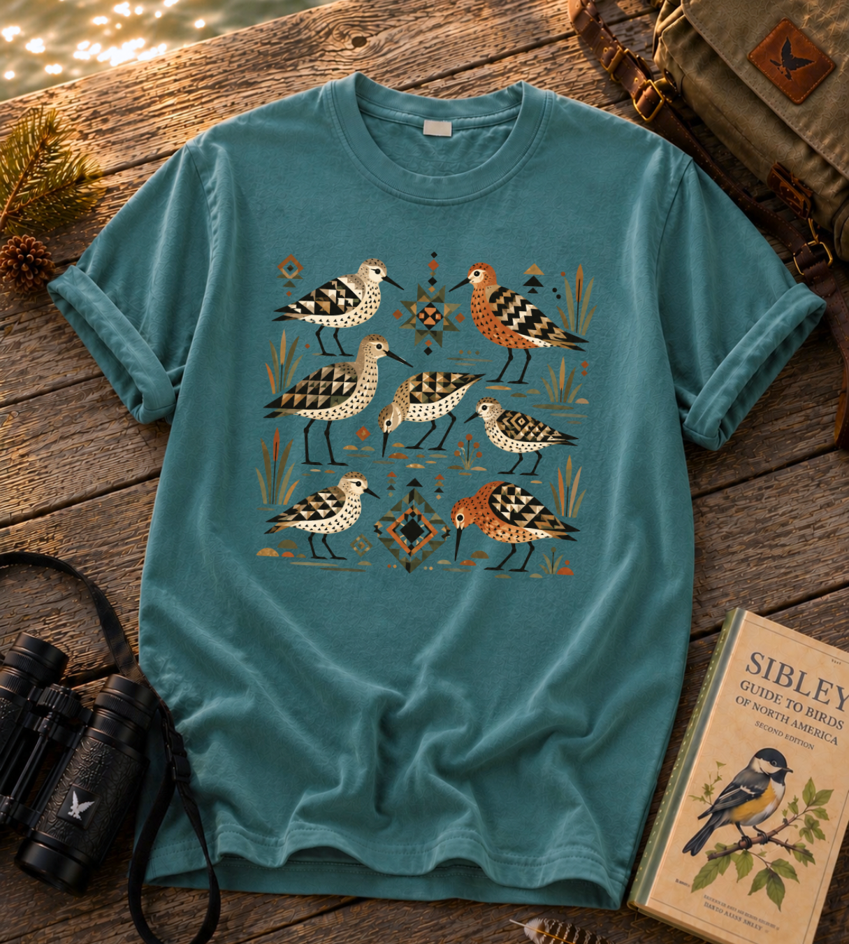 Folk Art Shorebirds T Shirt