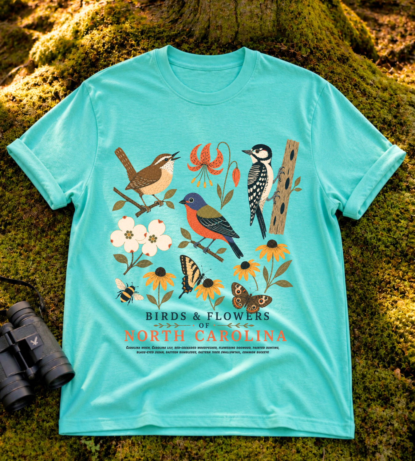 Birds & Flowers of North Carolina T Shirt