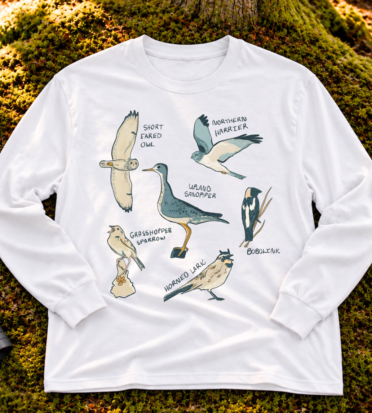 Grassland Birds Long Sleeve Tee