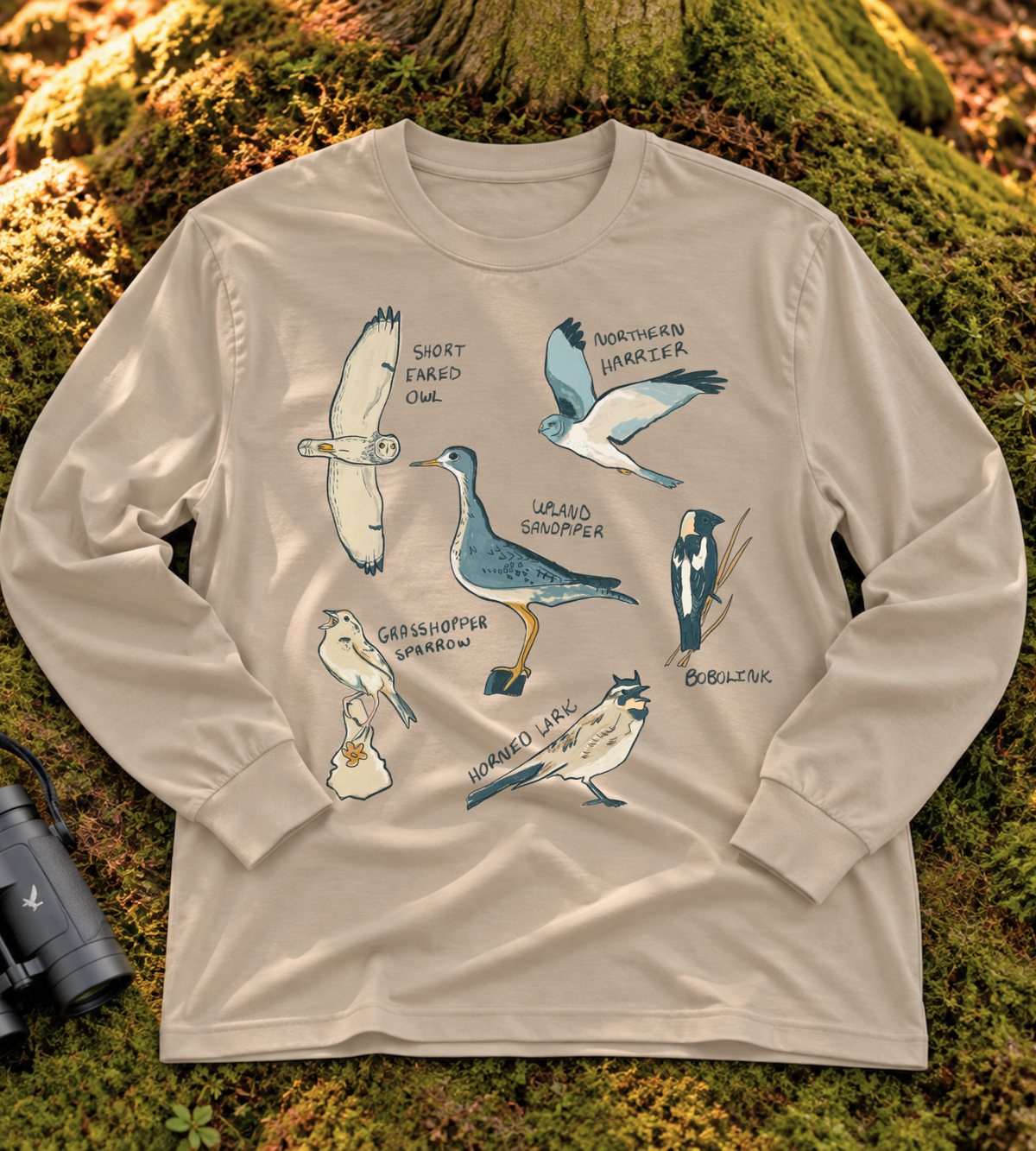 Grassland Birds Long Sleeve Tee