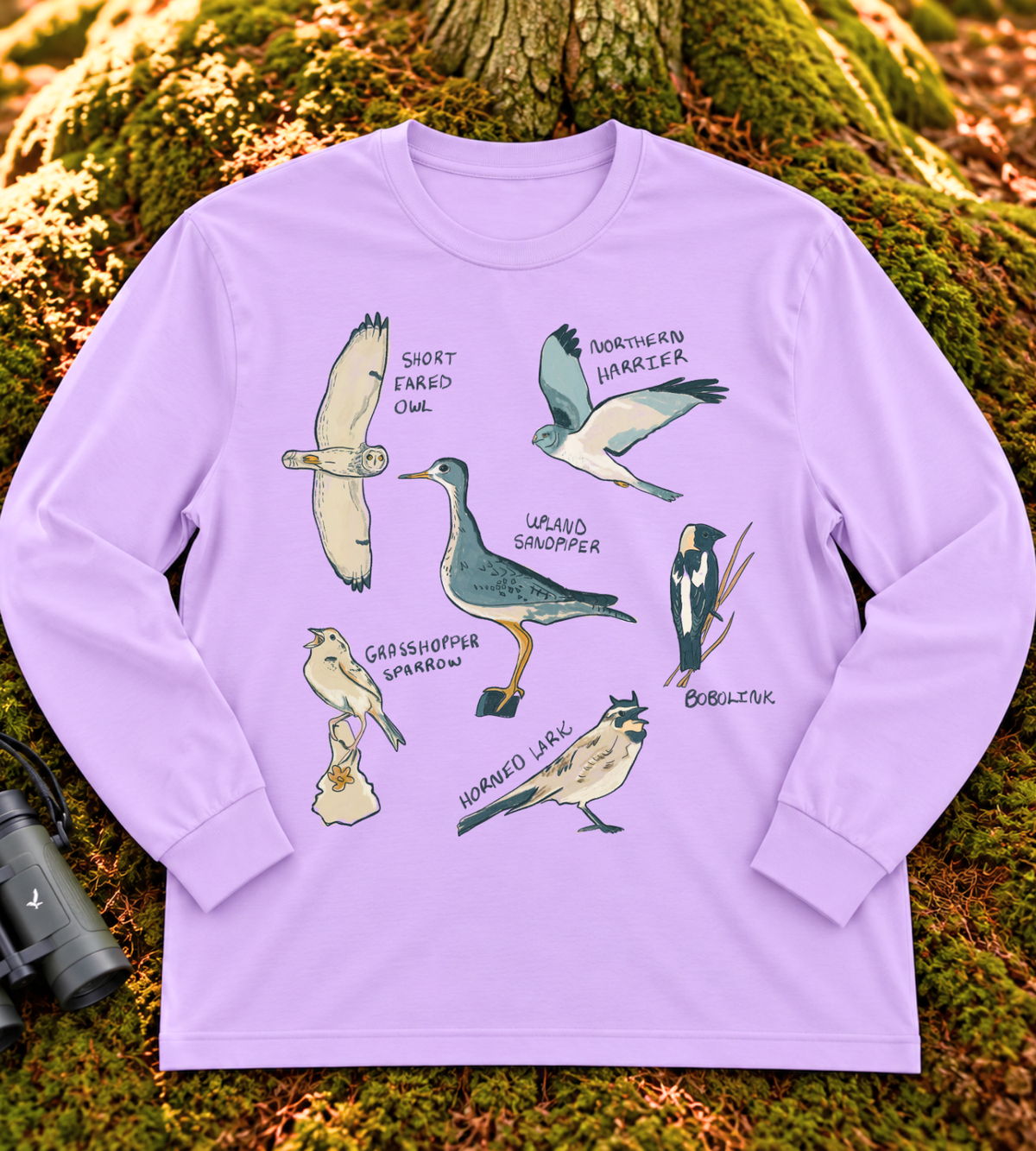 Grassland Birds Long Sleeve Tee
