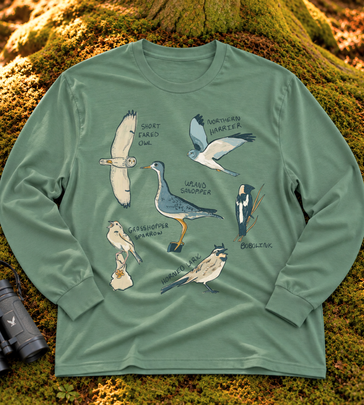 Grassland Birds Long Sleeve Tee