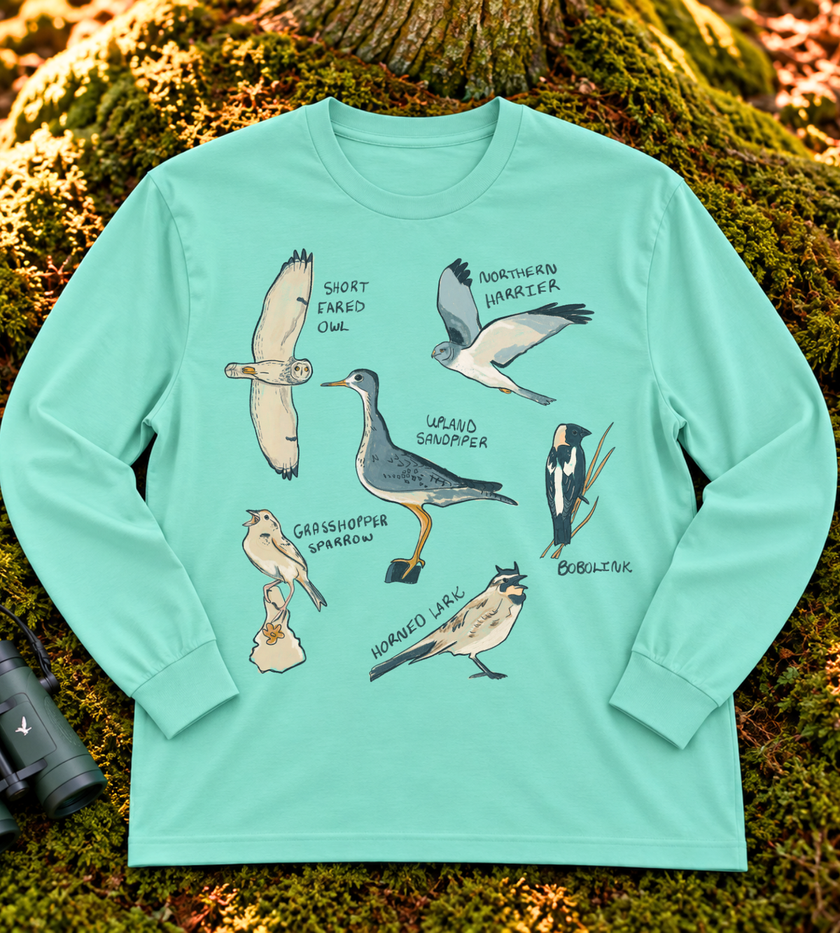 Grassland Birds Long Sleeve Tee