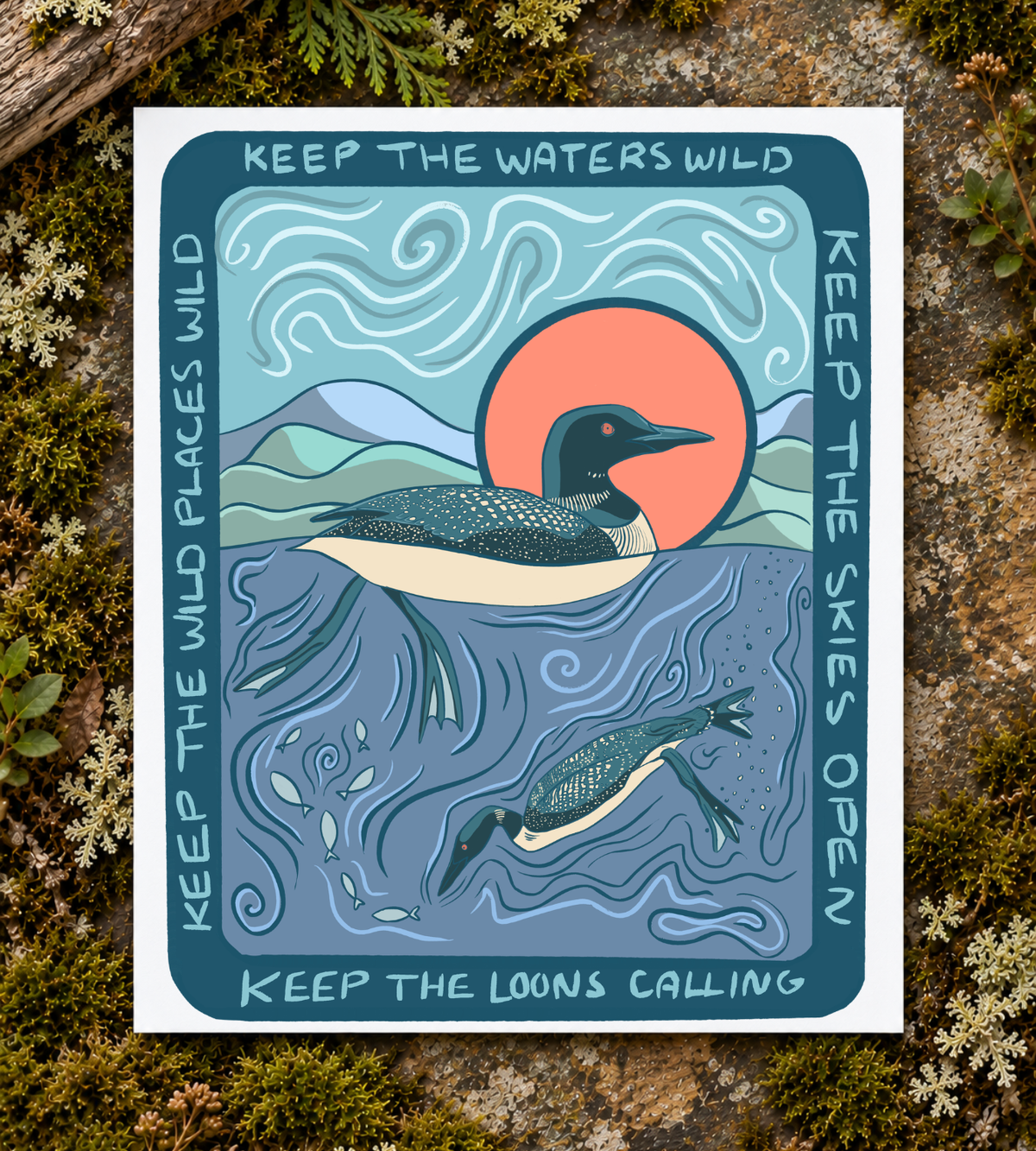 Keep Loons Calling Art Print