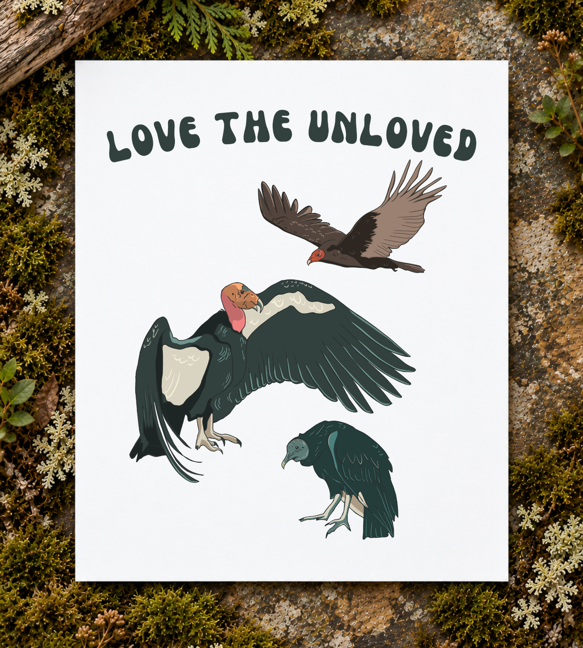 Love the Unloved Vulture Art Print