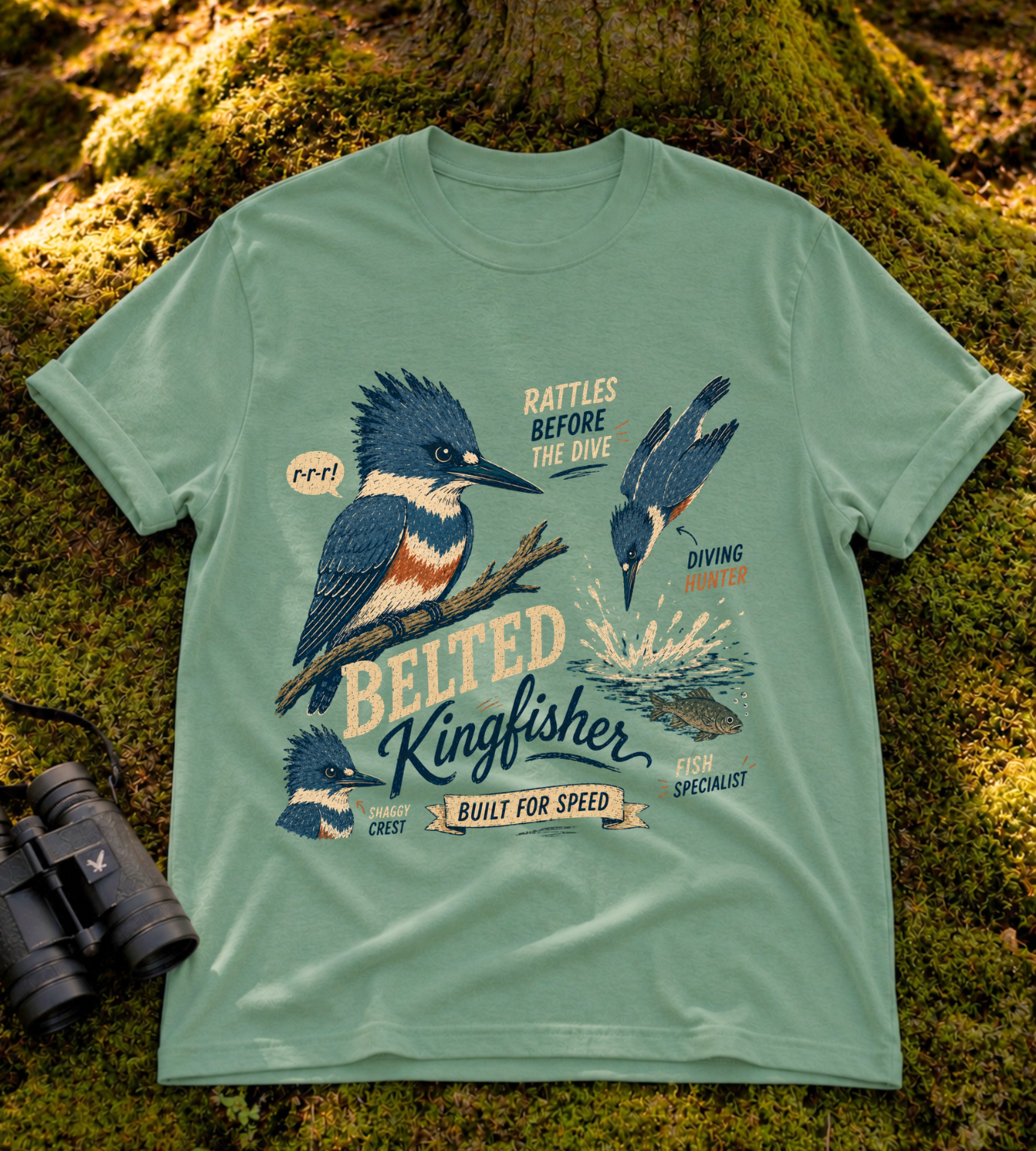 Belted Kingfisher T Shirt