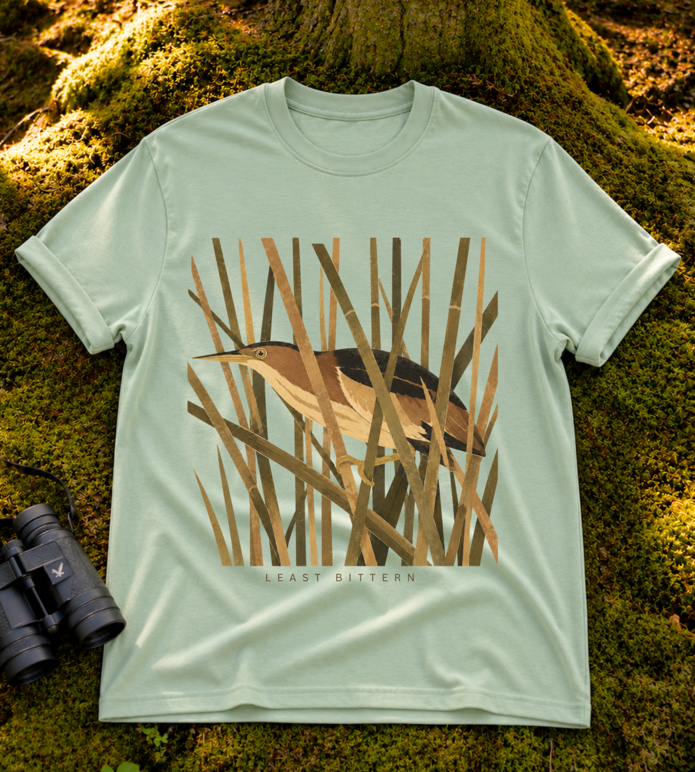 Camouflage Least Bittern T Shirt