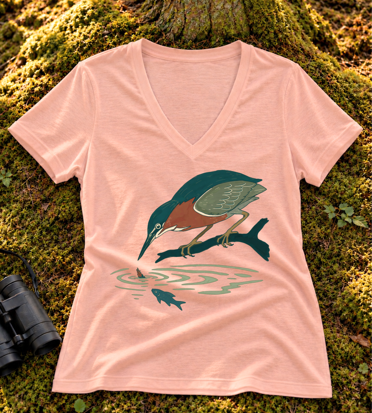 Green Heron Women’s V Neck