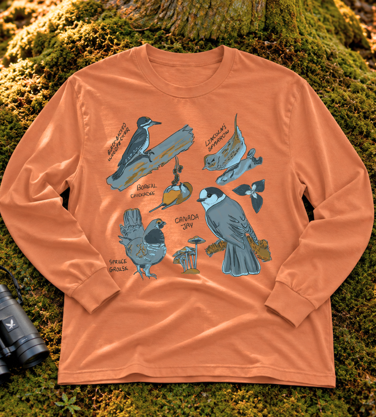Boreal Birds Long Sleeve Tee