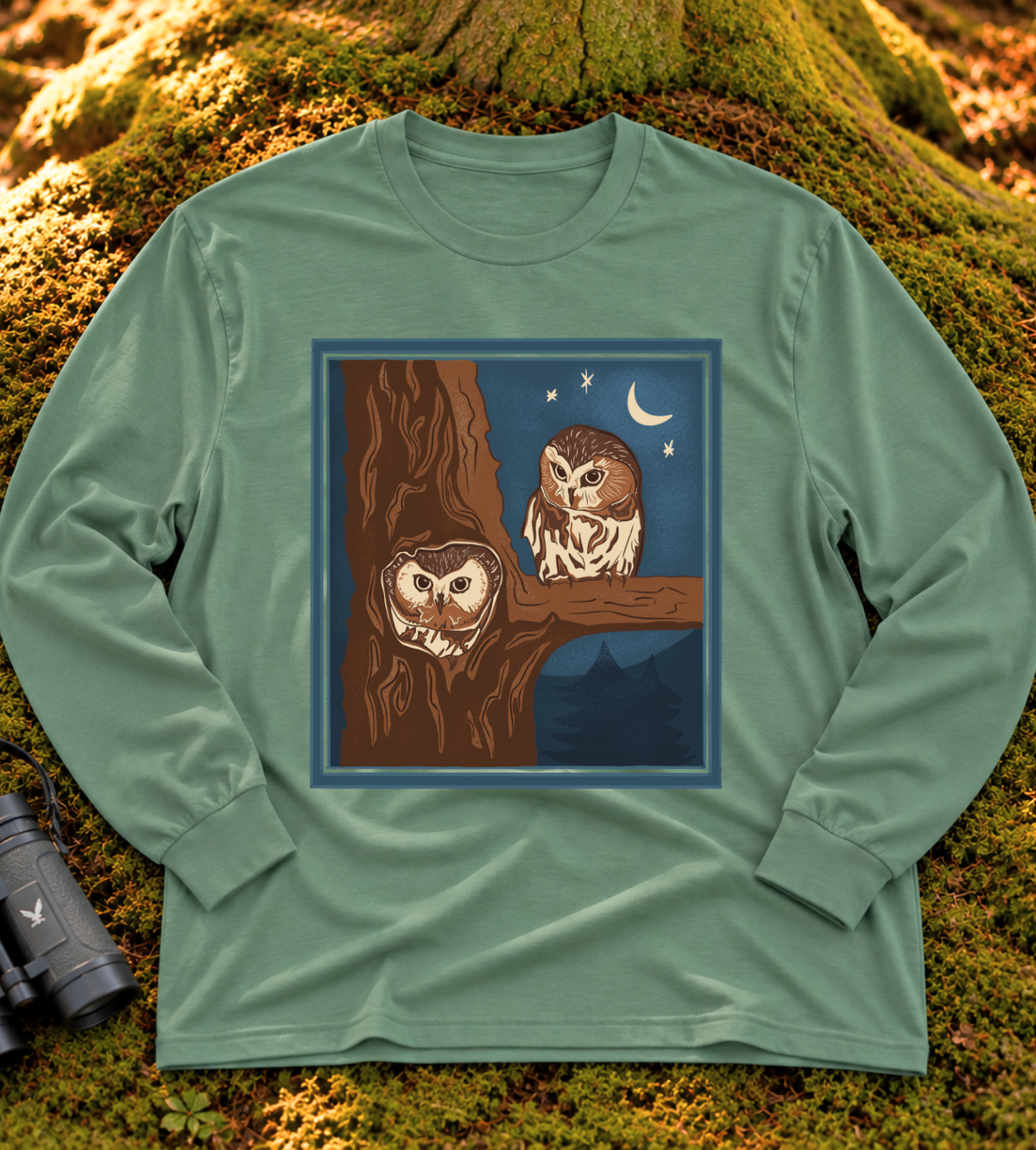 Northern Saw-whet Owl Long Sleeve Tee