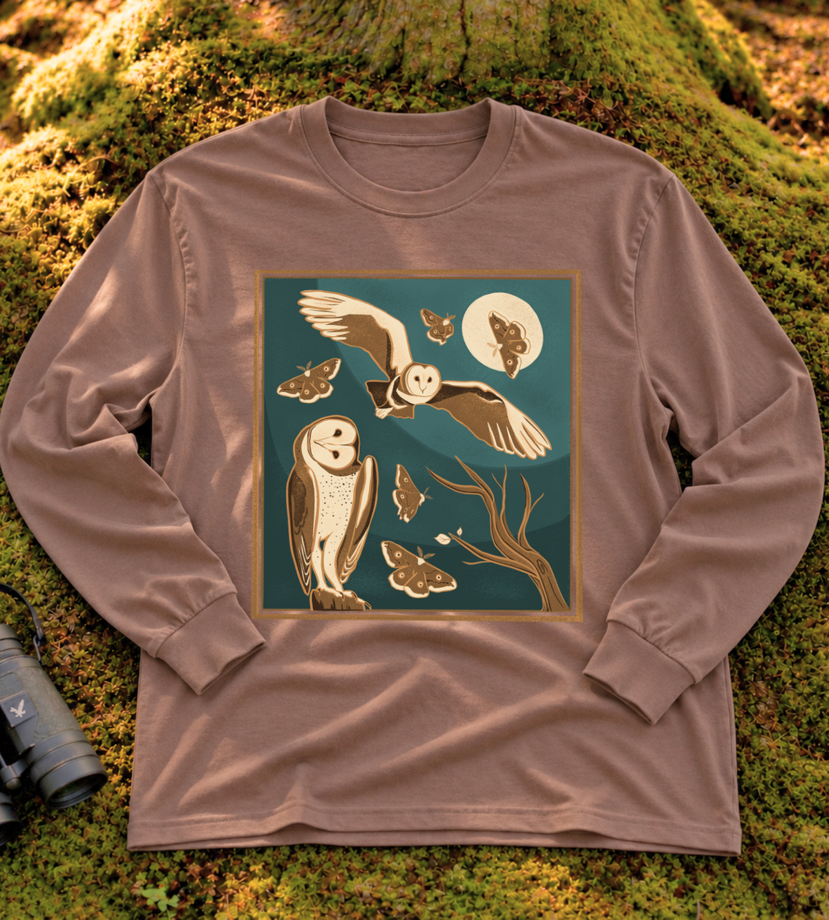 Spooky Barn Owl Long Sleeve Tee