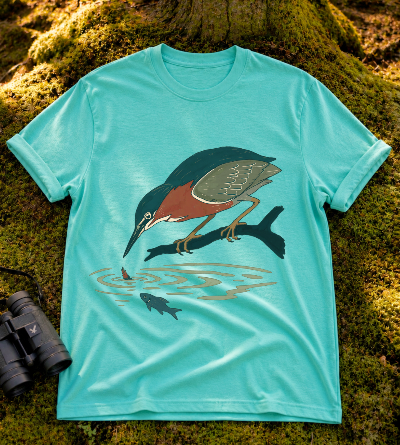Green Heron T Shirt