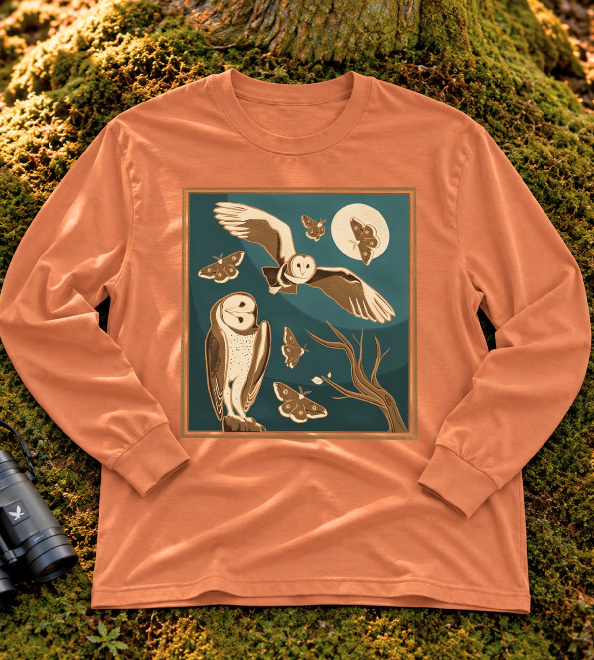 Spooky Barn Owl Long Sleeve Tee