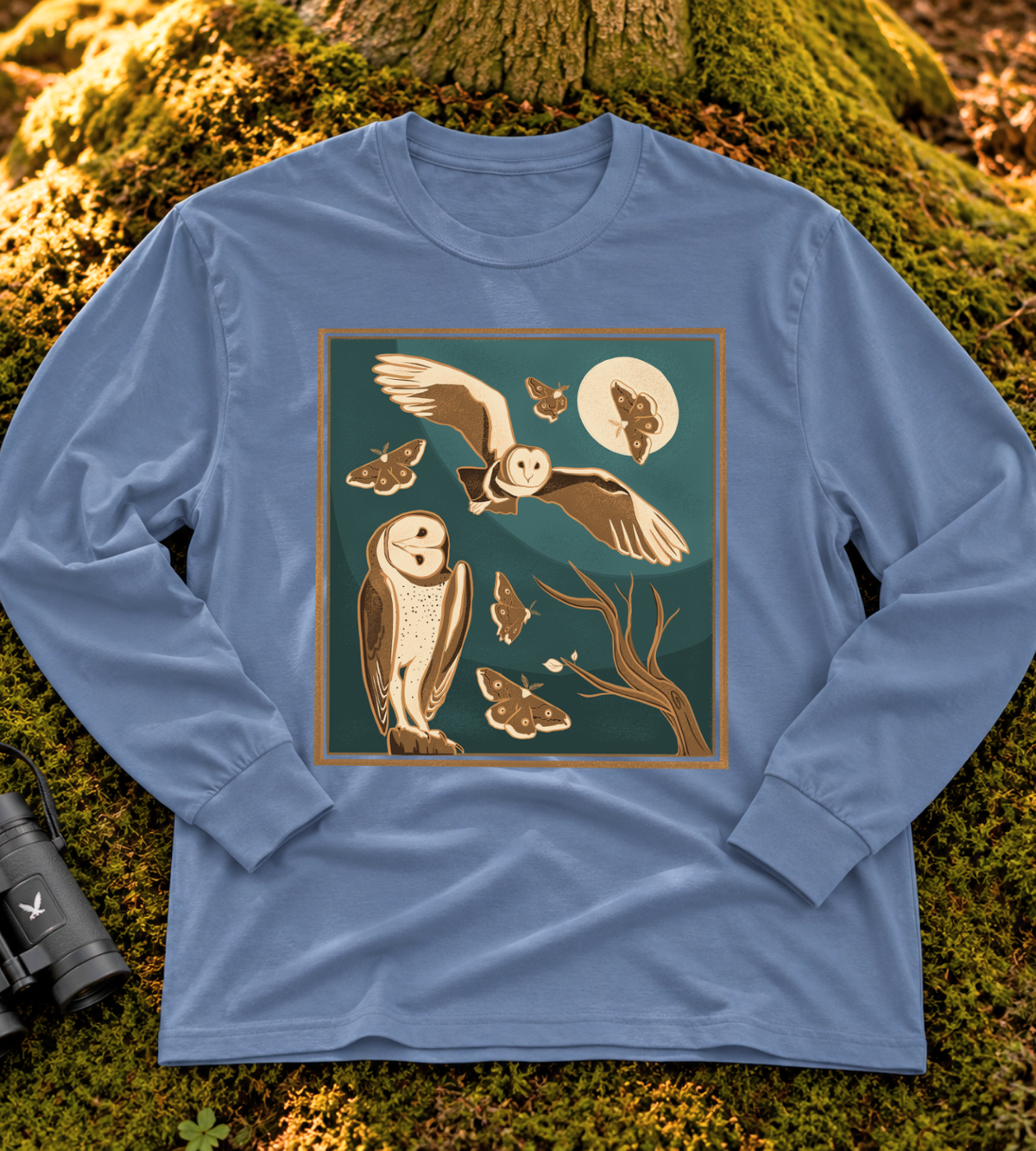 Spooky Barn Owl Long Sleeve Tee
