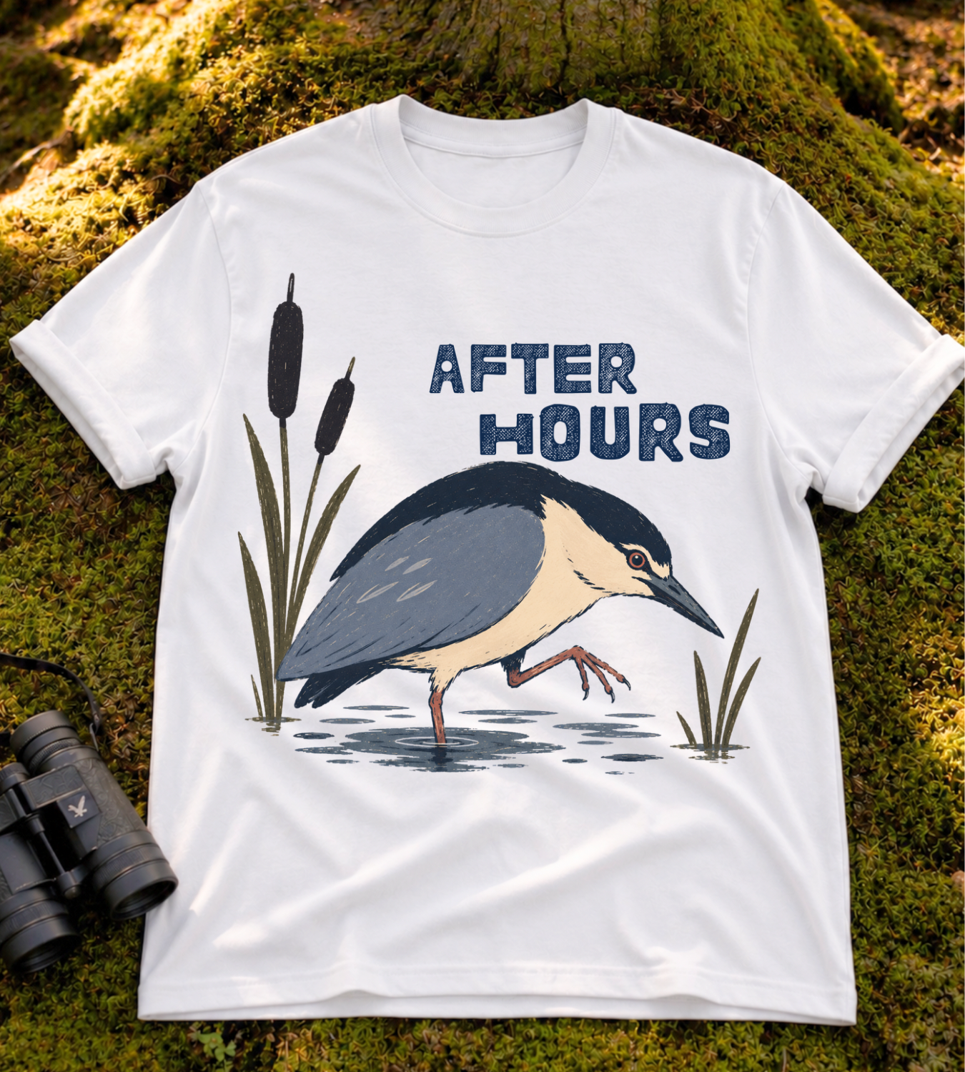 After Hours Night Heron T Shirt