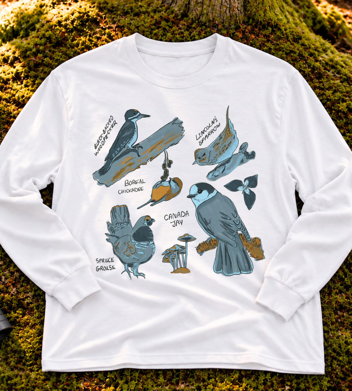Boreal Birds Long Sleeve Tee