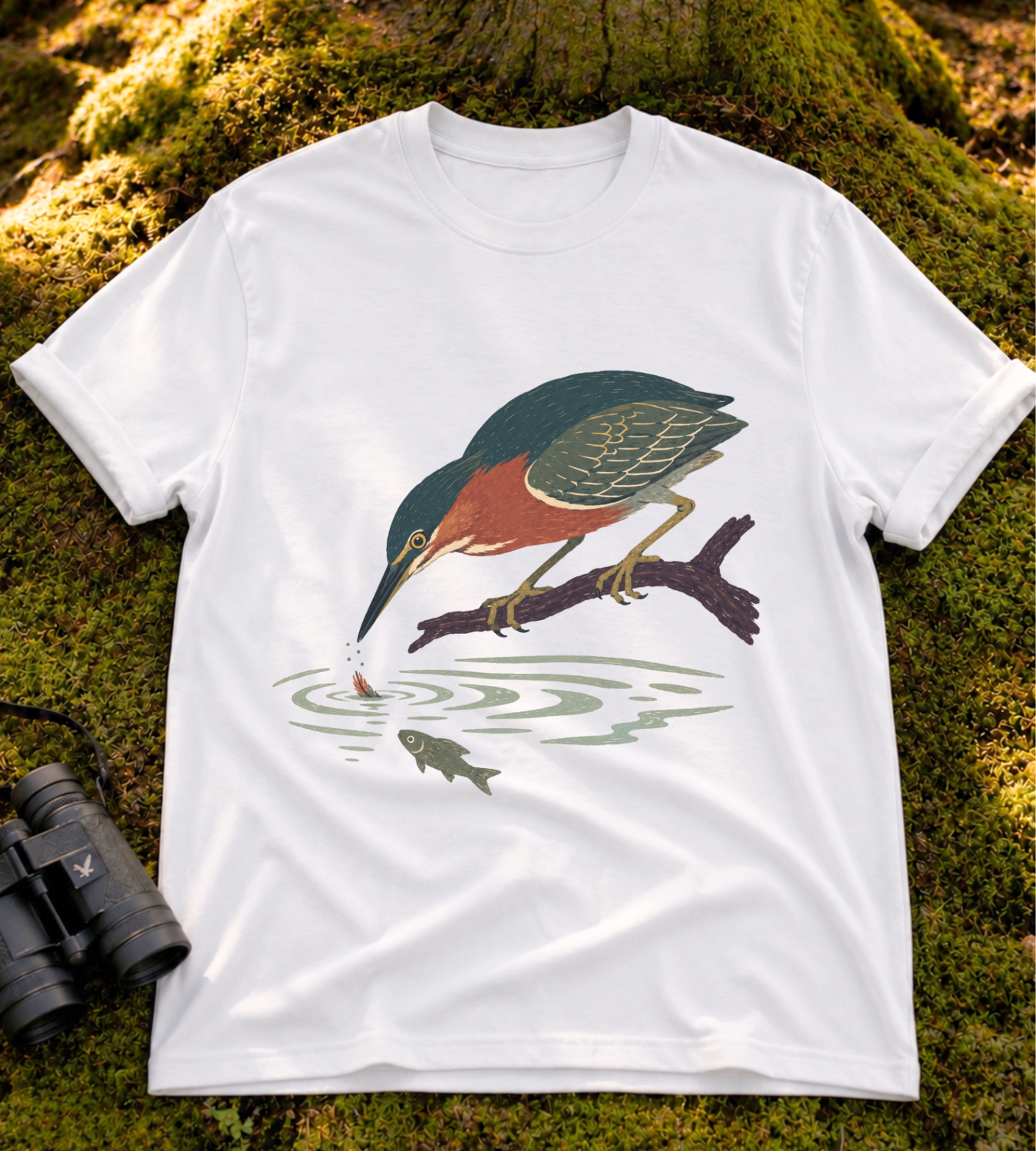 Green Heron T Shirt