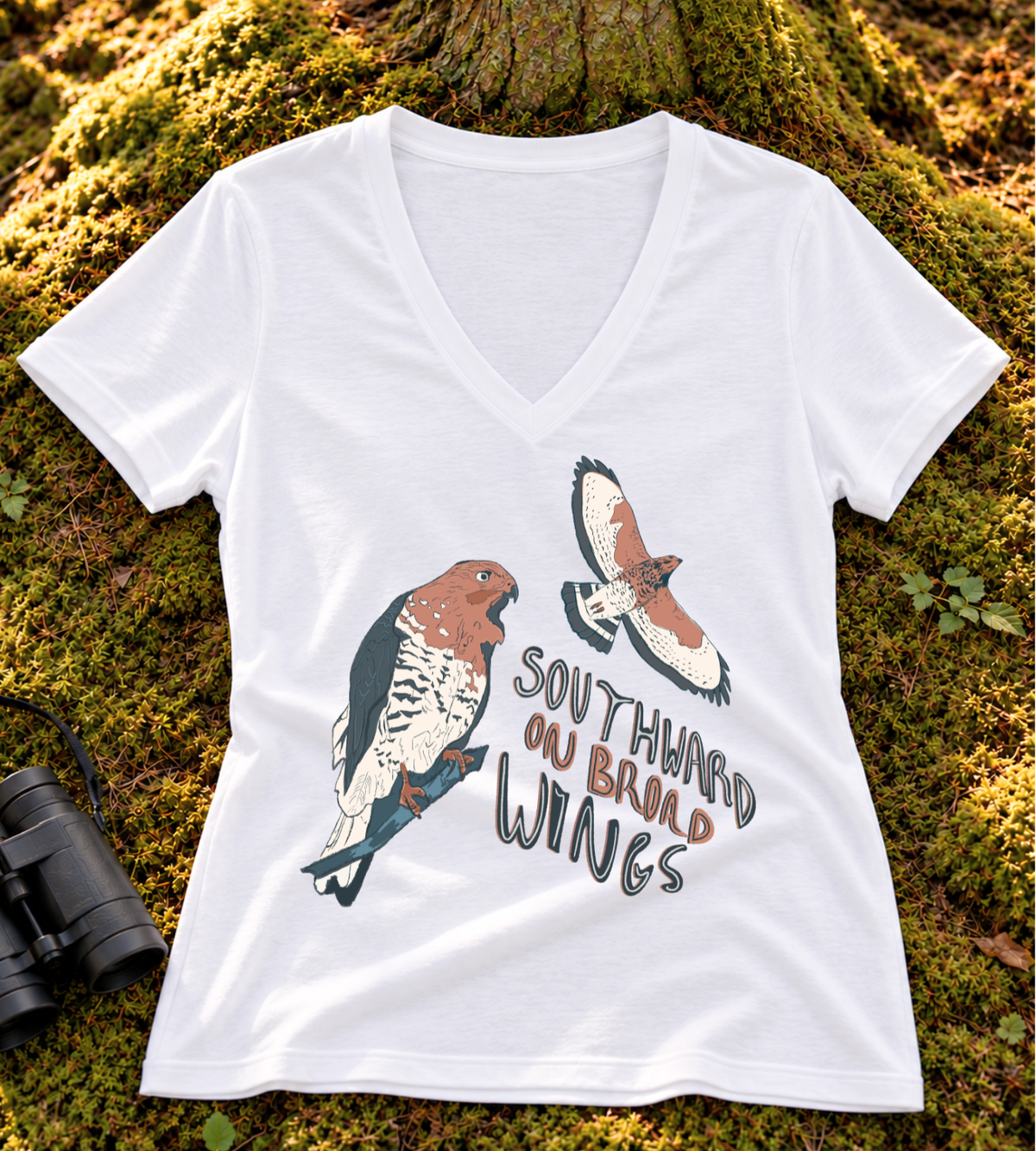 Broad-winged Hawk Women’s V Neck