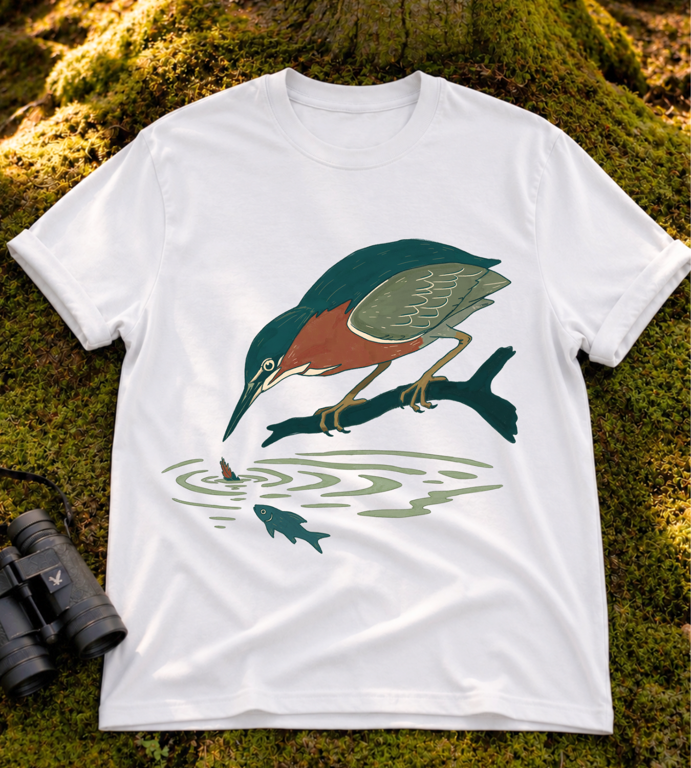 Green Heron T Shirt