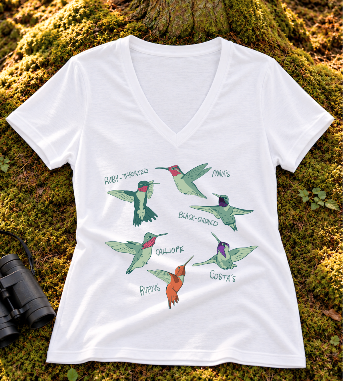 Hummingbird Women's V Neck