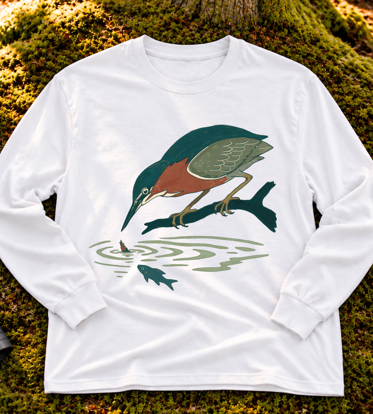 Green Heron Long Sleeve Tee