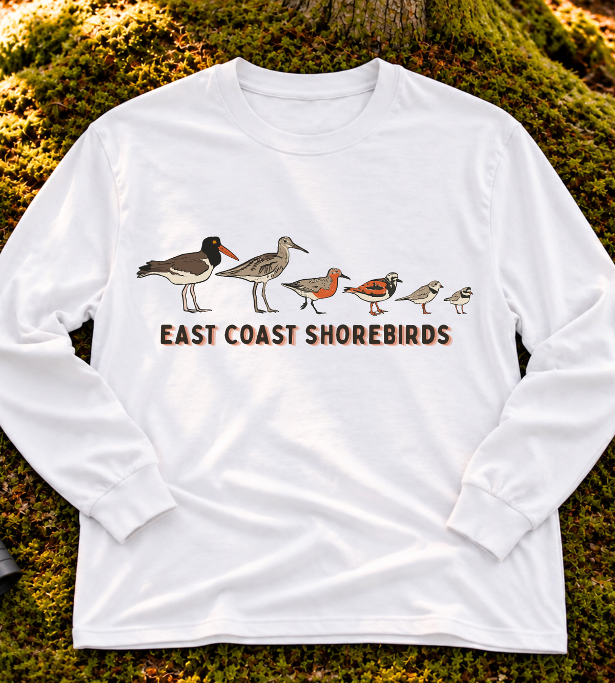 East Coast Shorebirds Long Sleeve Tee