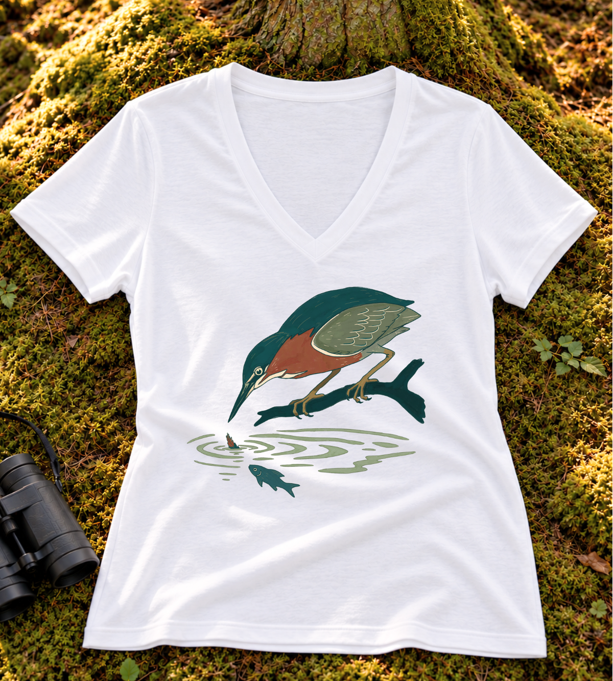 Green Heron Women’s V Neck