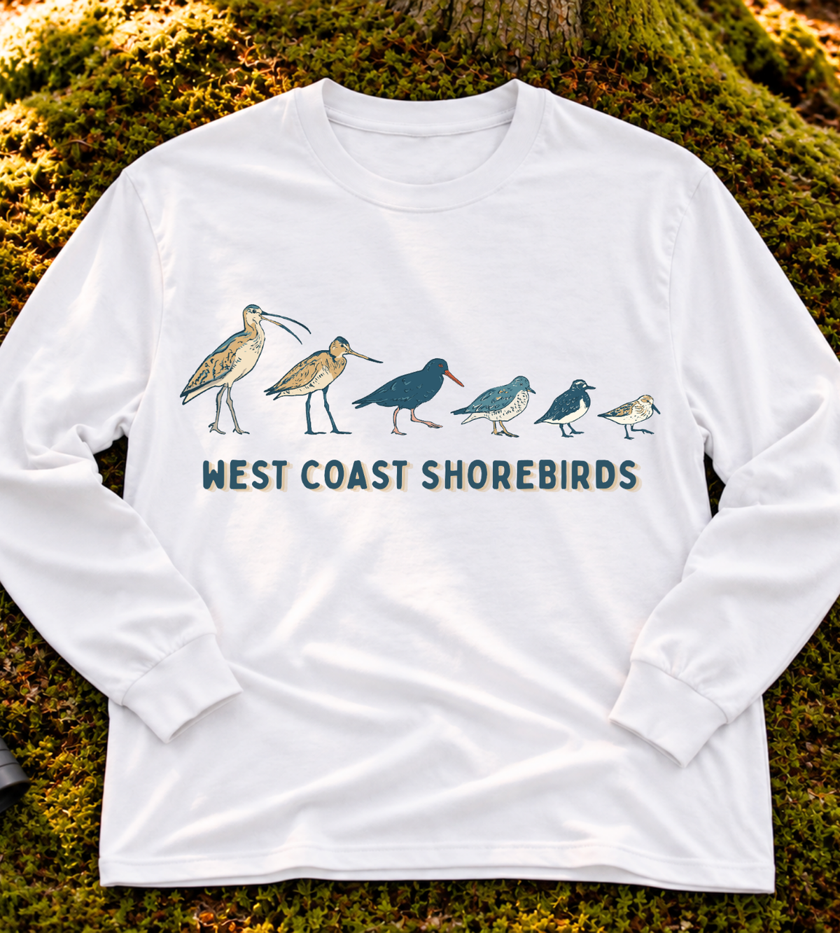 West Coast Shorebirds Long Sleeve Tee