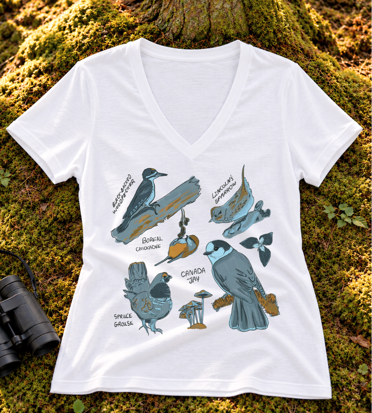 Boreal Birds Women’s V Neck