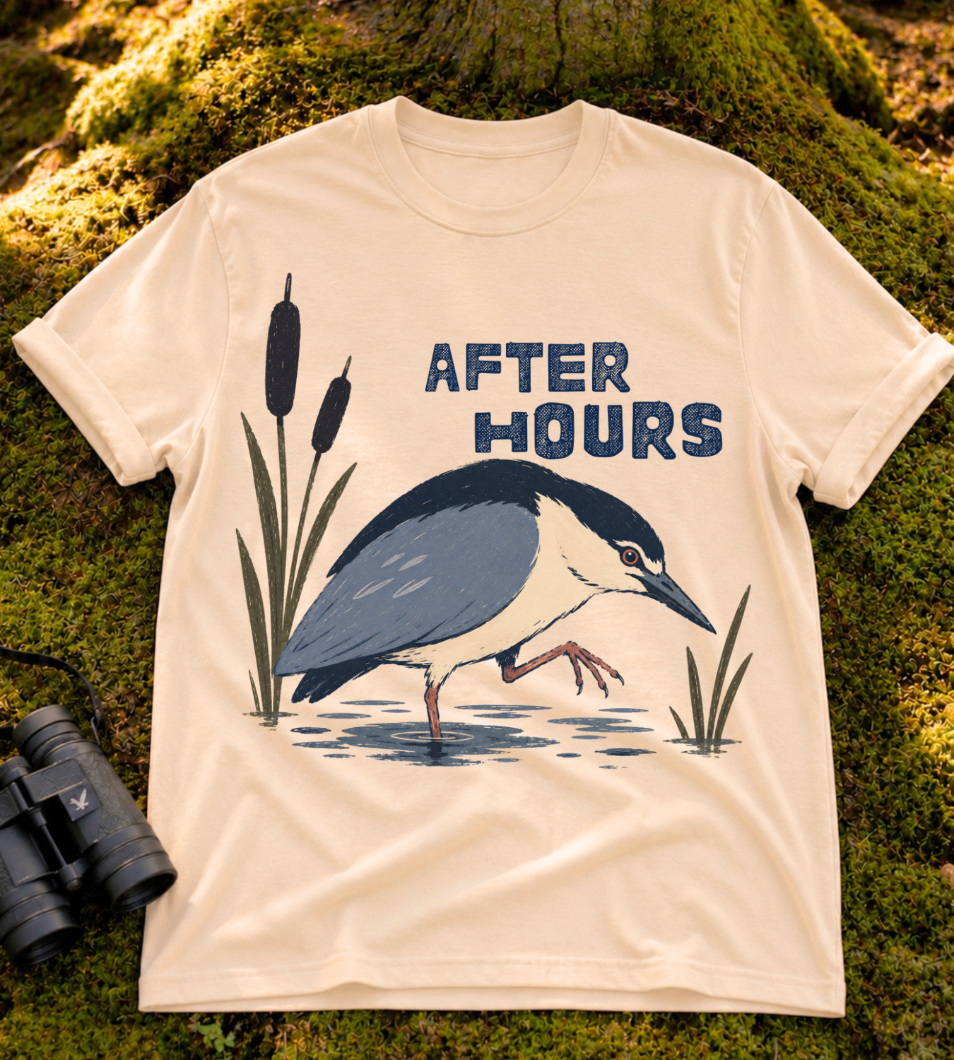 After Hours Night Heron T Shirt