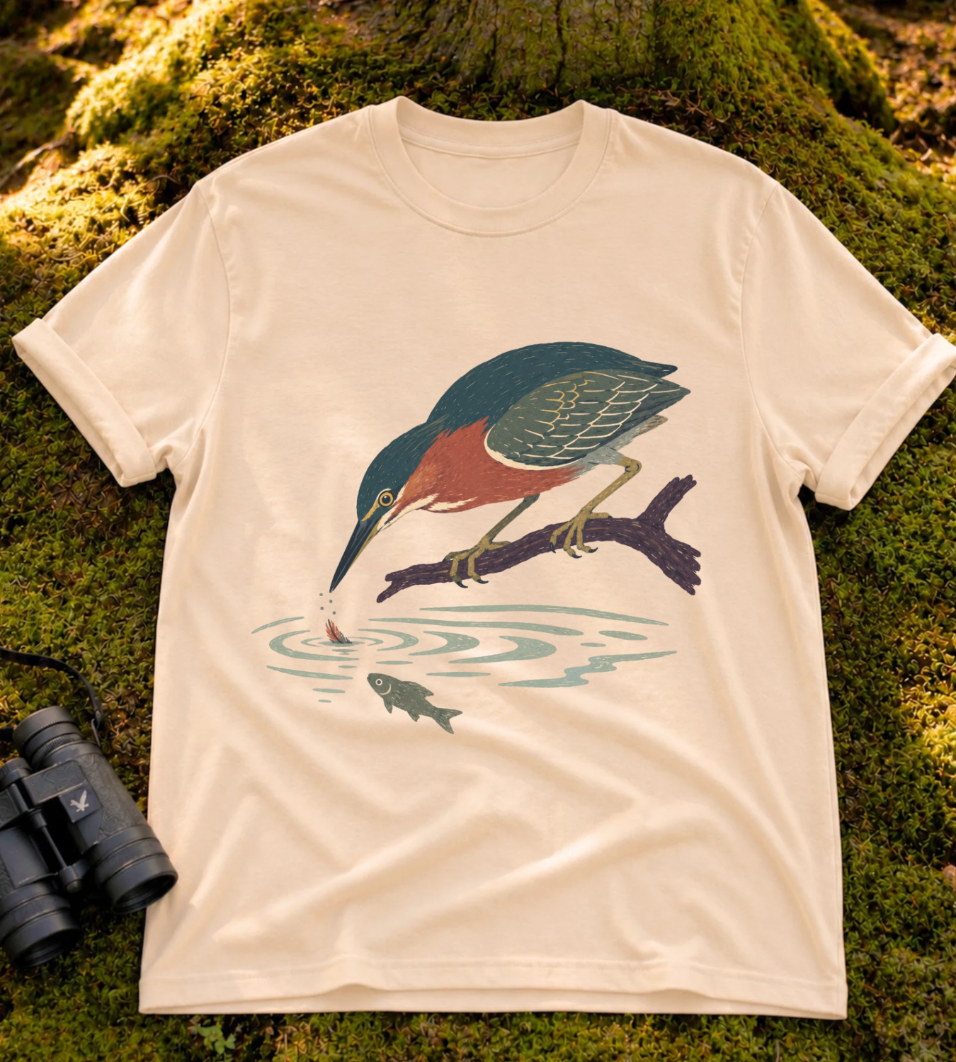 Green Heron T Shirt