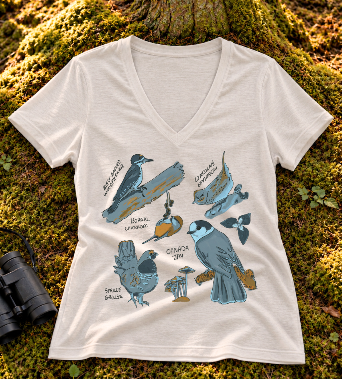 Boreal Birds Women’s V Neck