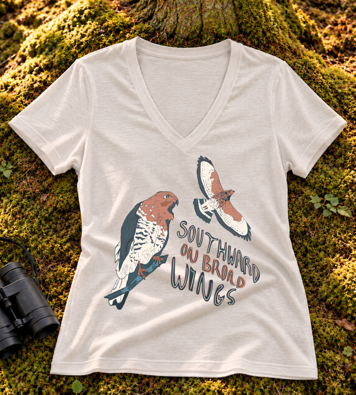 Broad-winged Hawk Women’s V Neck