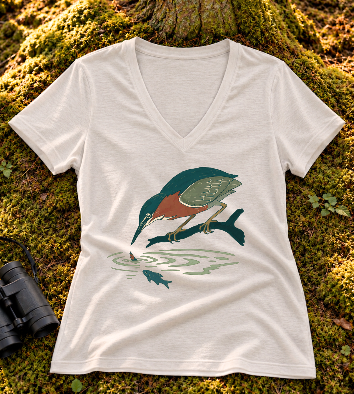 Green Heron Women’s V Neck