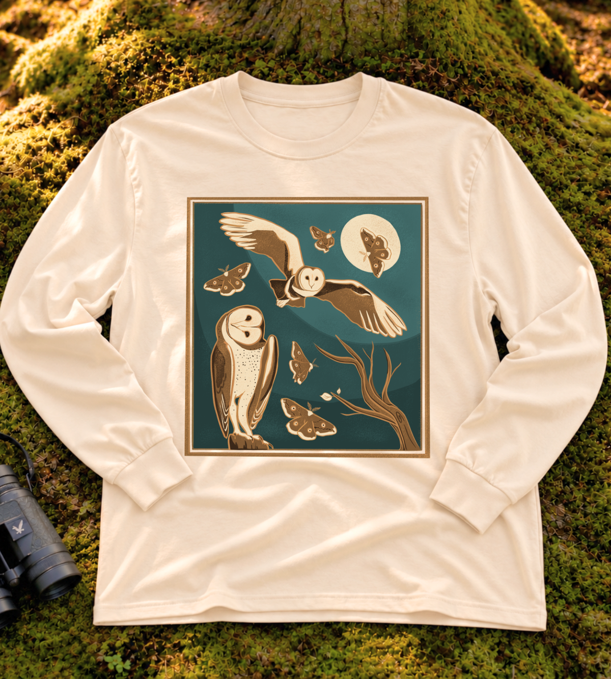 Spooky Barn Owl Long Sleeve Tee