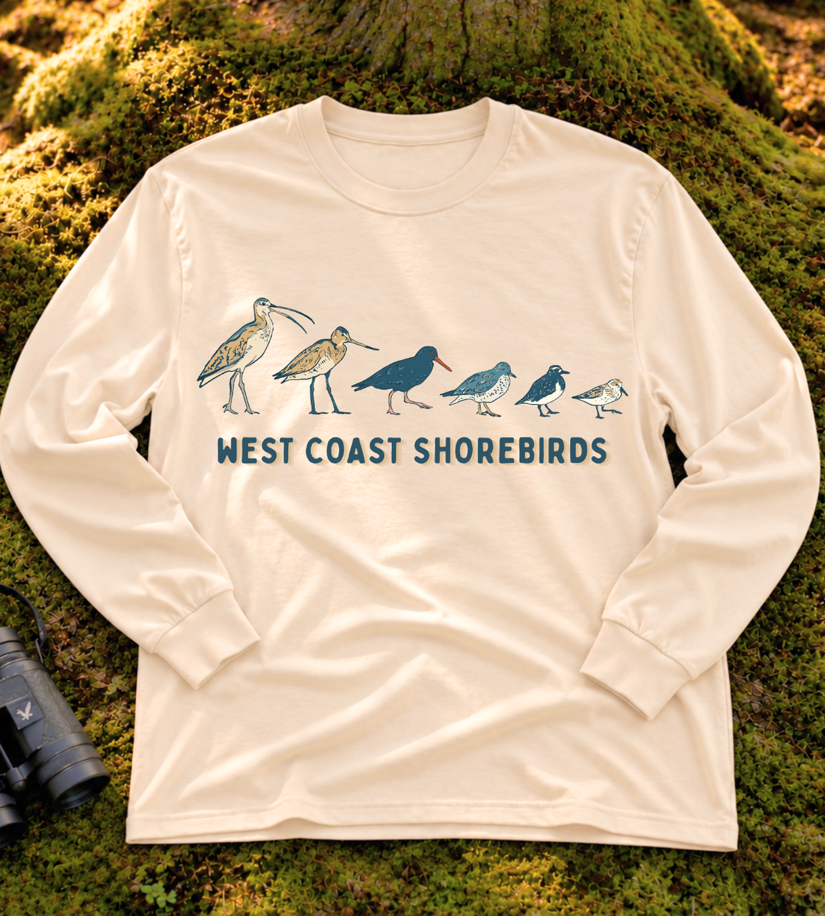 West Coast Shorebirds Long Sleeve Tee