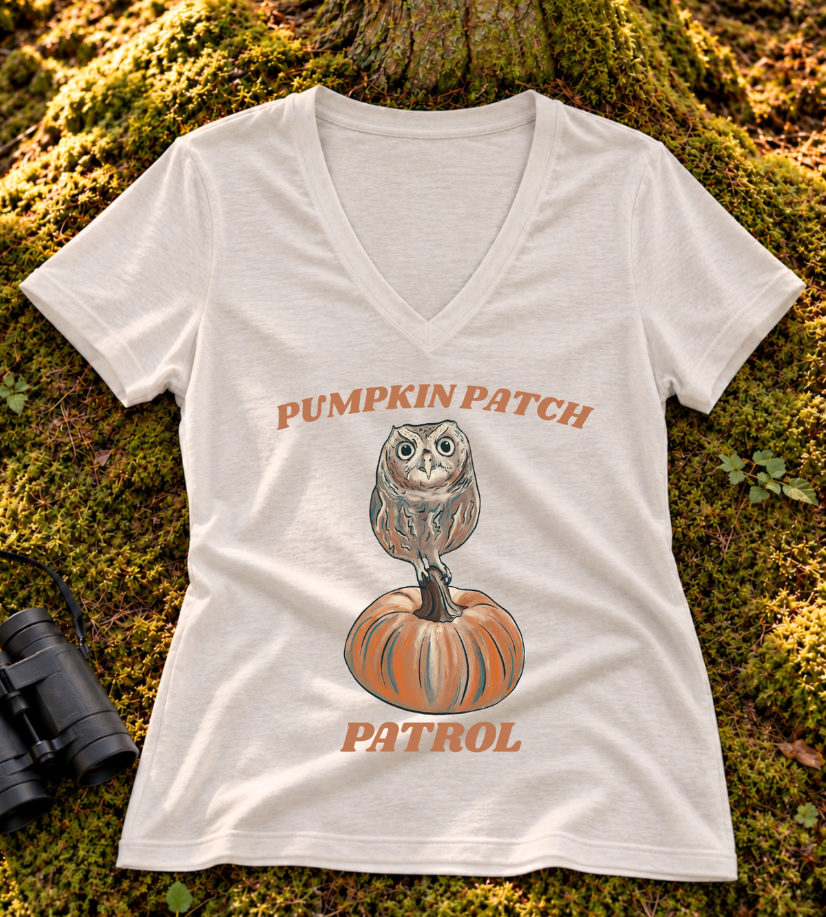 Pumpkin Patch Patrol Women’s V Neck