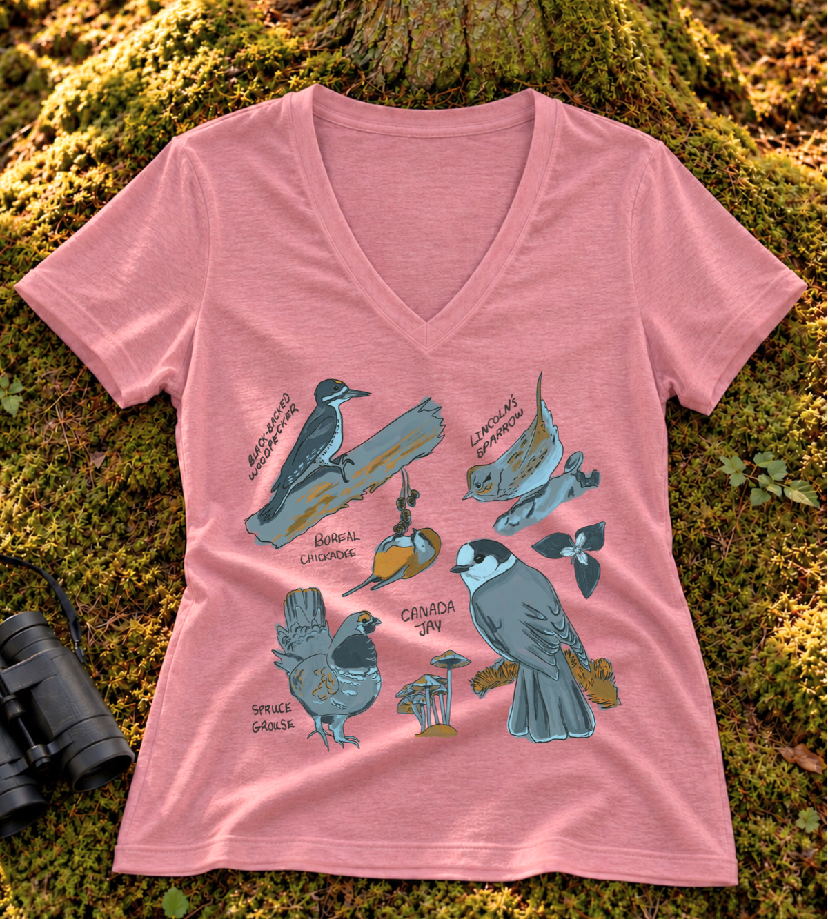 Boreal Birds Women’s V Neck