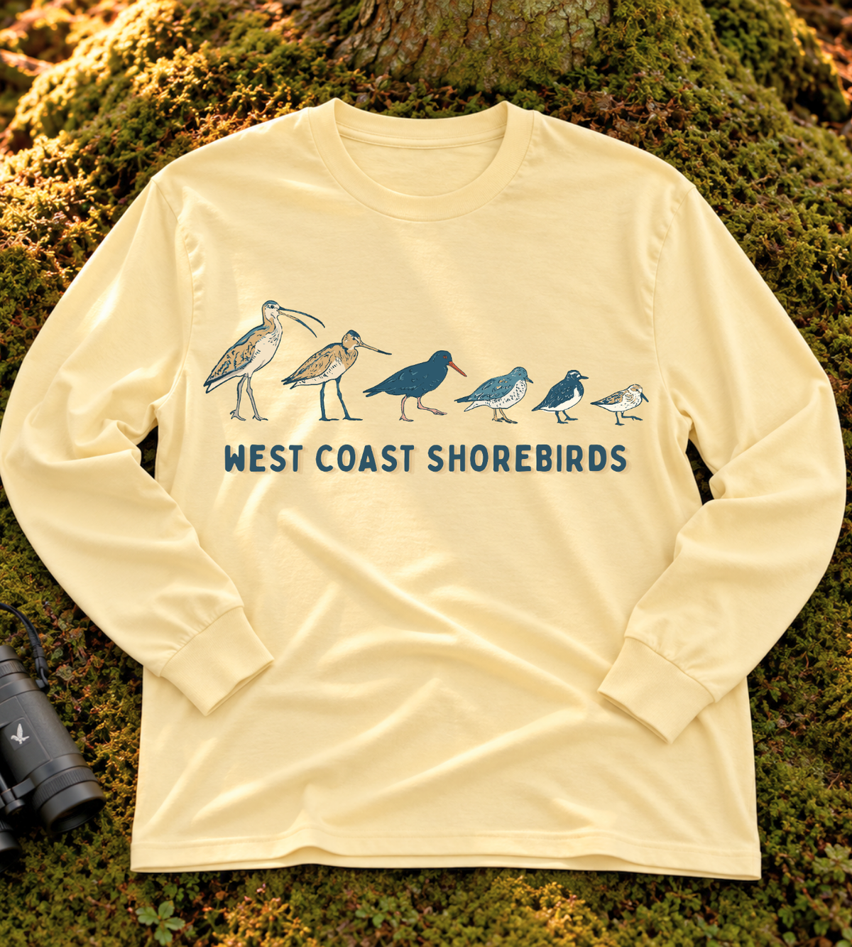 West Coast Shorebirds Long Sleeve Tee