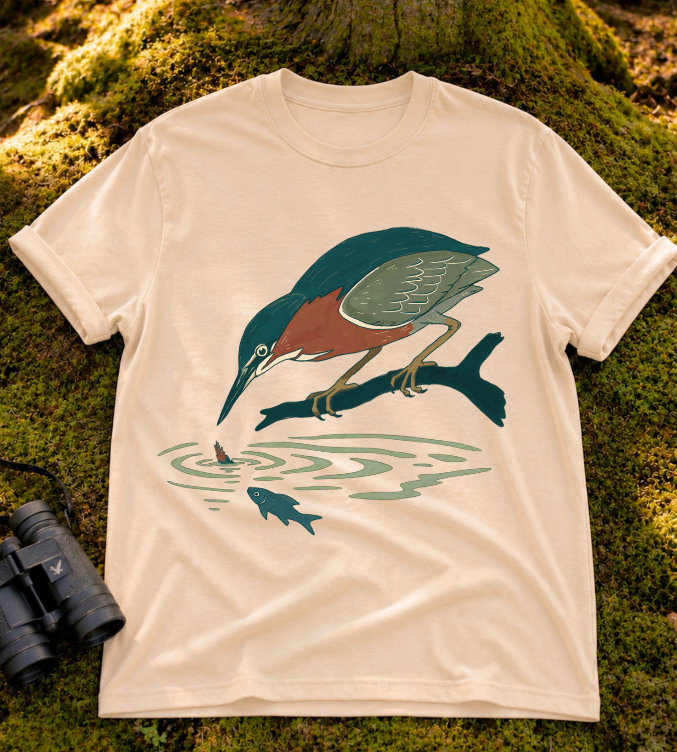 Green Heron T Shirt