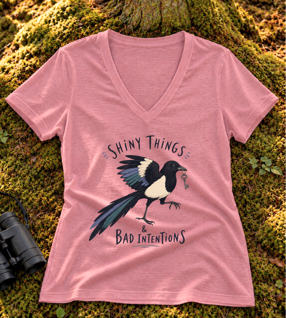 Shiny Things Magpie Women’s V Neck