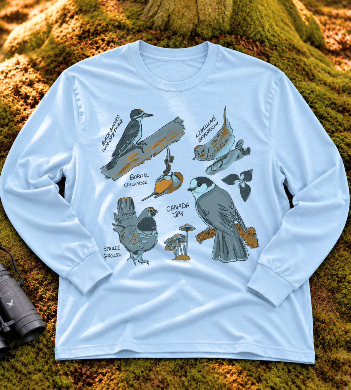 Boreal Birds Long Sleeve Tee